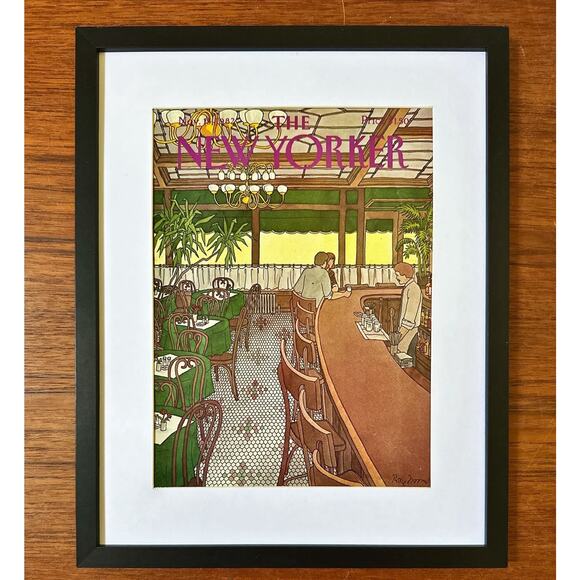 Framed 1982 The New Yorker Magazine Cover November 15 Original Bar - Picture 1 of 3